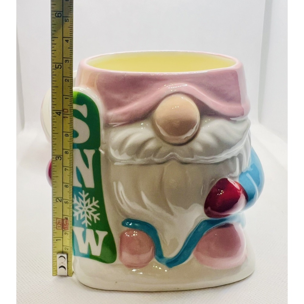 Martha Stewart Snow Gnome Candle Pink Snowboarder Snow Day NEW with Issues - Picture 13 of 16